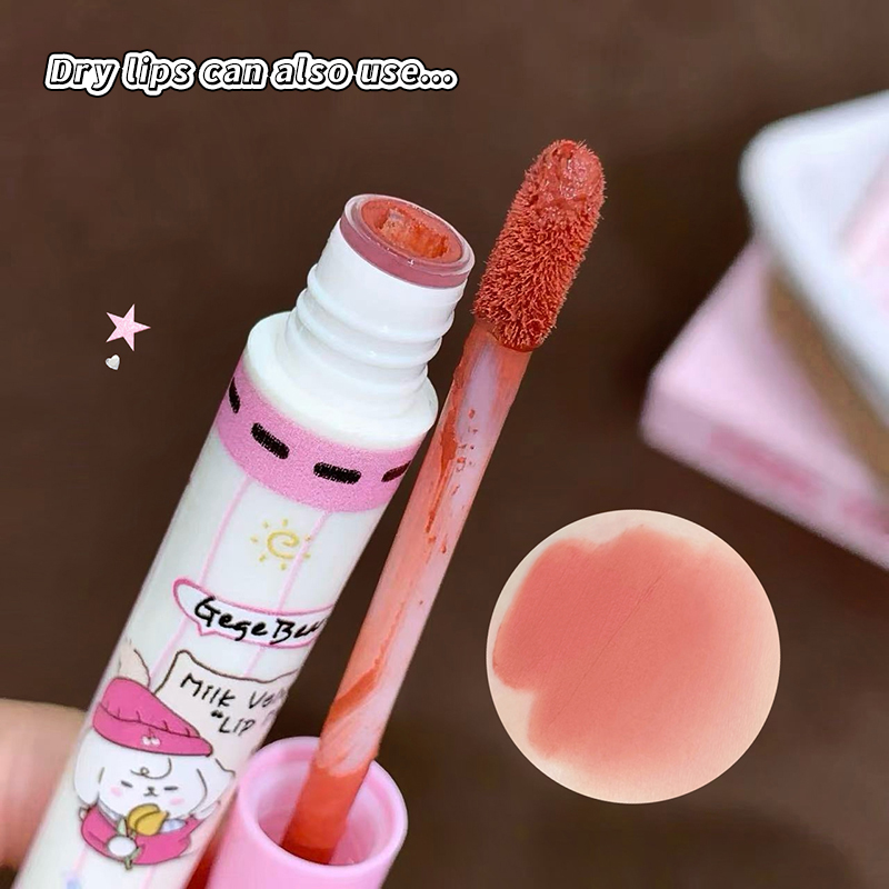 Gege Bear 6PC Velvet Lip Mud S - Matte Velvet Lip Tint Long Lasting 评论和价格