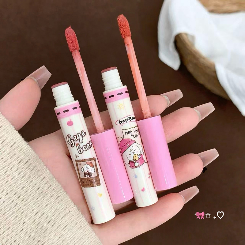 Gege Bear 6PC Velvet Lip Mud S - Matte Velvet Lip Tint Long Lasting 评论和价格