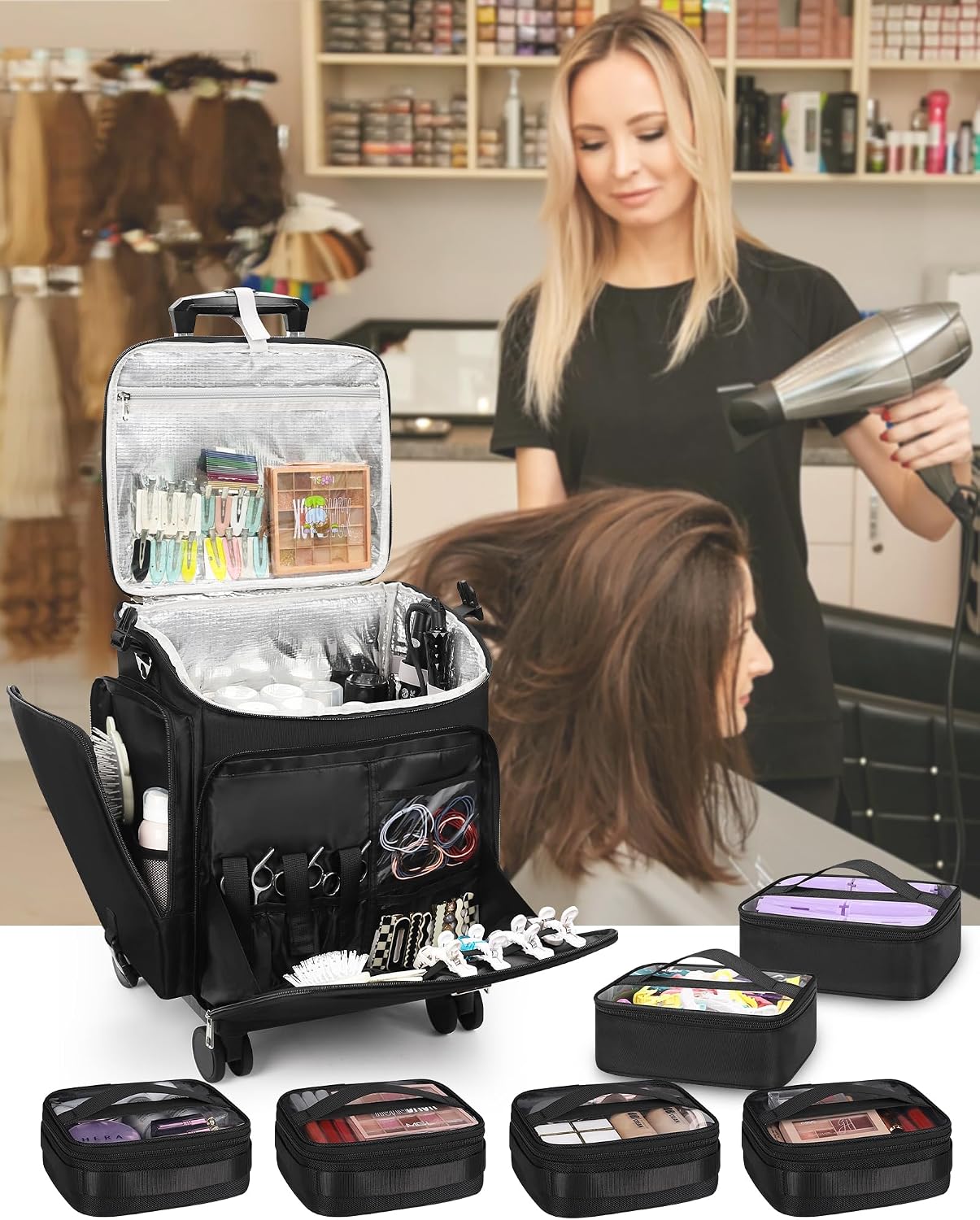 Rolling Makeup Case Hair Tools - Makeup 评论和价格