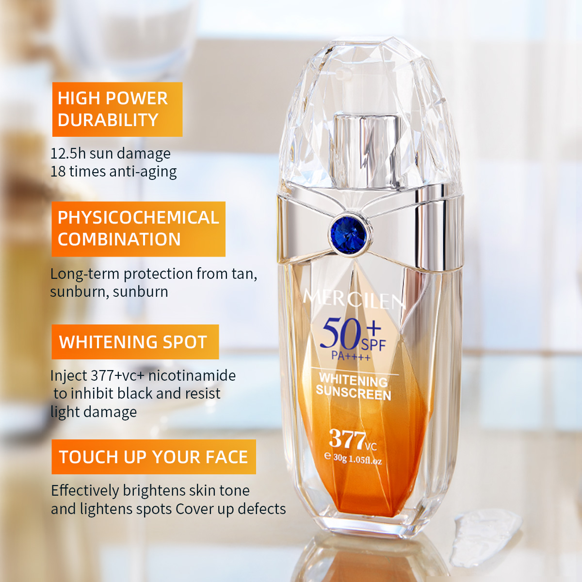 Mercilen Sunscreen 30g, Spf50+ - Spf 50 Waterproof Sunscreen 评论和价格