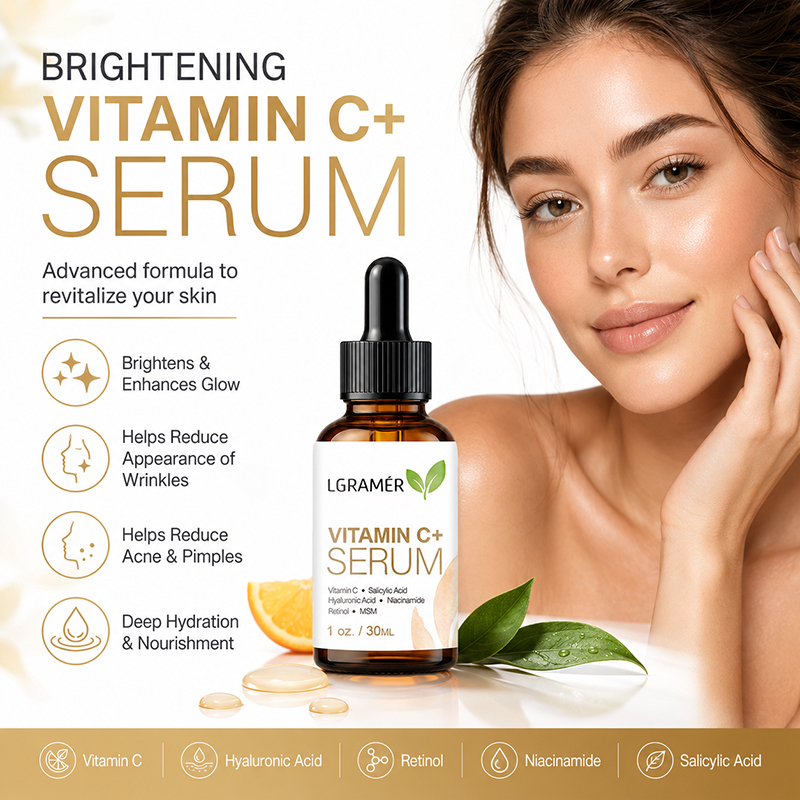 Vitamin C+ Facial Serum With H - Hyaluronic Acid Facial Serum 评论和价格