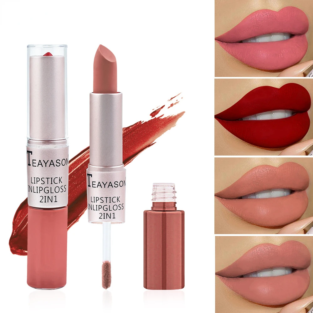 1PC Pink Lipstick Sexy Lip Glo - Matte Velvet Lip Tint Long Lasting 评论和价格