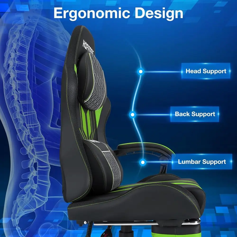 Ergonomic Massage Gaming Chair - Massage 评论和价格