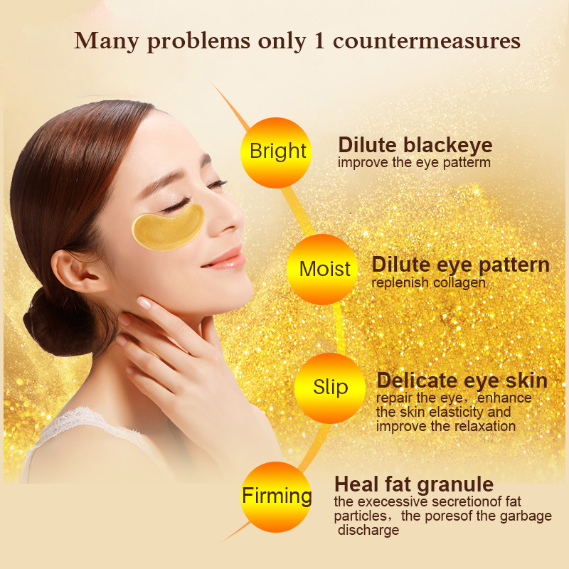 5/10/20/30 Pairs Crystal Gold  - Collagen Under Eye Patches 评论和价格