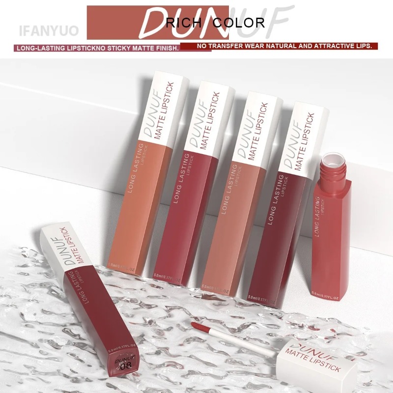 Matte Lipstick Non Stick Cup R - Matte Velvet Lip Tint Long Lasting 评论和价格