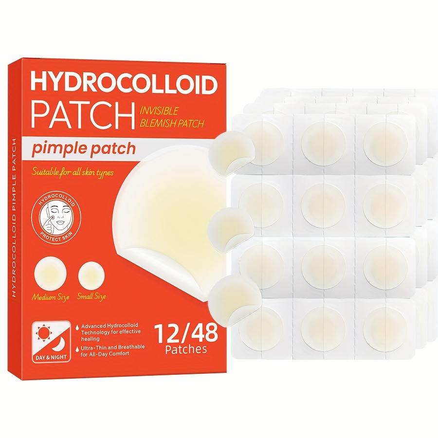 48 PCS Hydrocolloid Acne Patch - Hydrocolloid Pimple Patch 评论和价格
