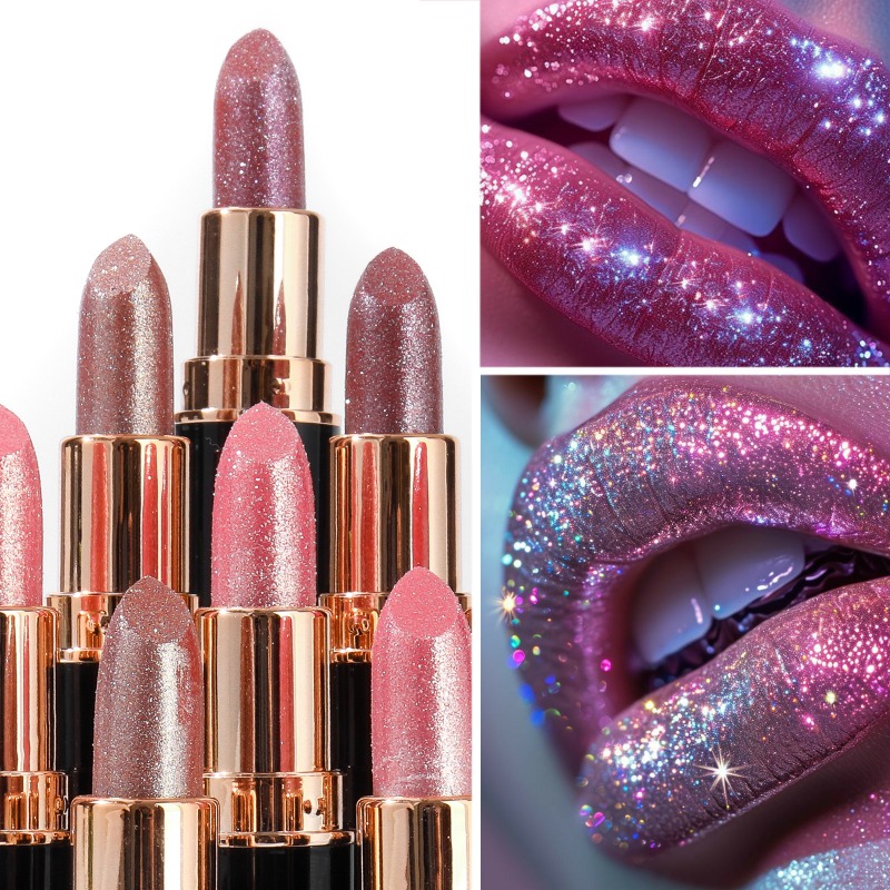 Metallic Glitter Lipstick Diam - Matte Velvet Lip Tint Long Lasting 评论和价格