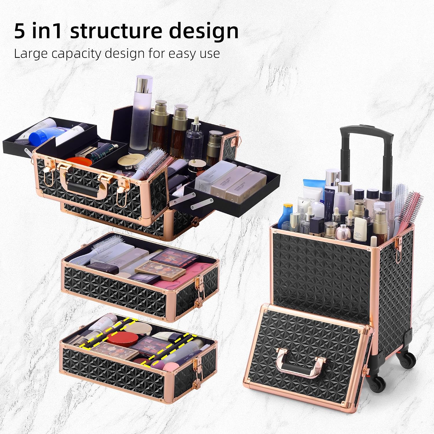 Rolling Makeup Case Makeup Tra - Makeup 评论和价格