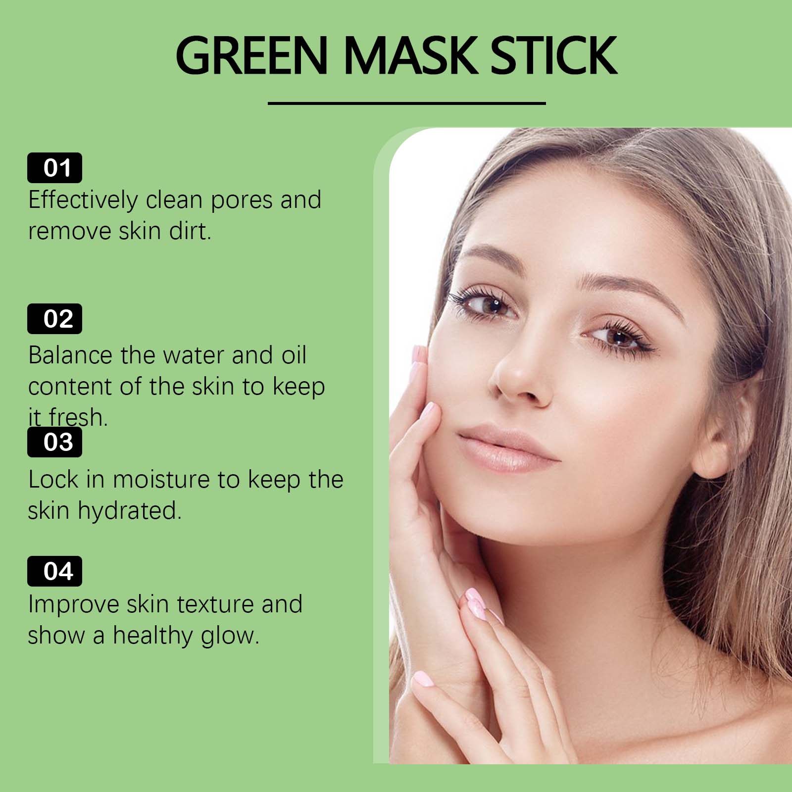 1~5PCS Green Tea Clay Stick Fo - Green Tea Cleansing Clay Mask 评论和价格